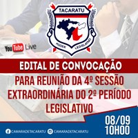 EDITAL DE CONVOCAÇÃO Nº008/2020