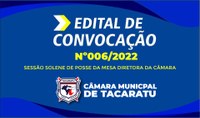 Edital de Convocação Nº 006/2022 